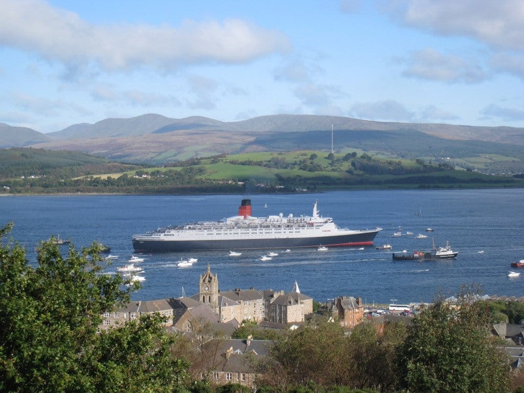 Last Voyage of the QE2 near Gourock